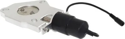 Valvul shkarkimi elektrike universale 3.5" 89mm, alumin, argjendtë e zezë - 3