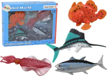 Set lodrash detare Lean Toys Sea Animals, 4 pjesë, shumëngjyrëshe