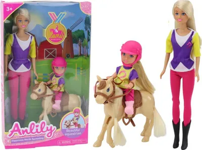 Set lodrash Anlily Doll, kukull me fëmijë, poni, fermë kuajsh - 1
