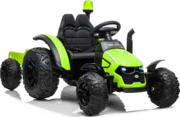 Traktor elektrik për fëmijë Lean Cars HZB-200, 12V, me rimorkio, jeshil