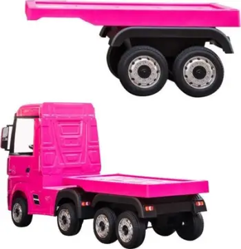 Rimorkio lodër Mercedes Actros HL358, për automjet elektrik, rozë