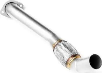 Downpipe shkarkimi BMW E46 330D M57, diametër 63.5 mm, çelik inoks, argjendtë