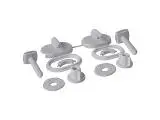 Set fiksuesish kapaku WC Merida Delfi K99-0004, plastik, i bardhë