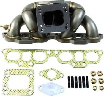 Manifold shkarkimi TurboWorks Nissan SR20DET Top Mount Extreme, fllanxhë T3, dalje wastegate 38 mm, inoks gri