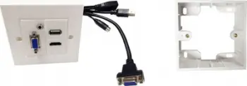 Prizë murale Vivolink WI221293, HDMI VGA USB Audio, e bardhë