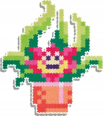 Puzzle Rabe Pixelki Jixelz Smiling Cactus, 750 pjesë, plastikë, shumëngjyrëshe