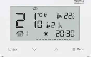 Termostat dhome Tech ST-293v3, me kabllo, 230V, i bardhë