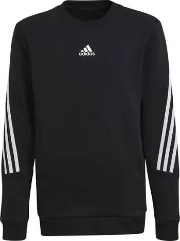 Bluza për fëmijë Adidas Future Icons 3 Stripes, me mëngë të gjata, i zi