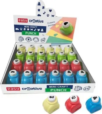 Set grushtash dekori EASY Mini Pattern, 24 copë, 8 forma, shumëngjyrësh