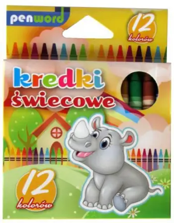 Lapsa dylli Penword Wax Crayons, set 12 ngjyra, MIX