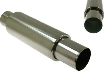 Sust fundor TurboWorks D End Muffler, hyrje 76mm, dalje 90mm, inox