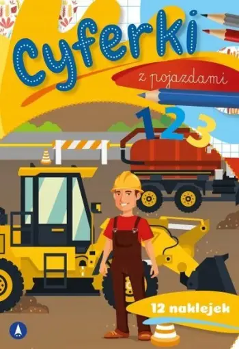Fletore pune Numbers With Vehicles, mësim numrash, me ngjyrosje dhe ngjitëse, shumëngjyrëshe