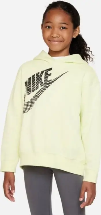 Bluzë me kapuç Nike Gym Fleece Crop Dance Pack për vajza, oversize, përmasa M, e verdhë