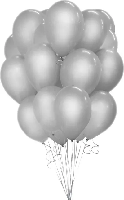Balona Beautycharm Metallic, 30cm, set 50 copë, gri metalike - 1