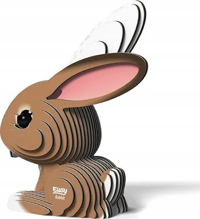 Puzzle 3D Safari Ltd EUGY Rabbit, lodër edukative kartoni, shumëngjyrësh - 2