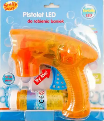 Pistoletë me flluska SMILY PLAY SP83777, LED, me solucion 50 ml, shumëngjyrëshe