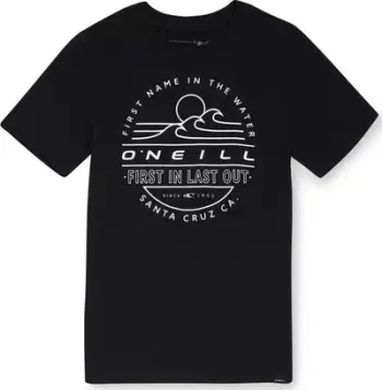Bluzë O'Neill Jack Muir Jr, pambuk, për djem, e zezë
