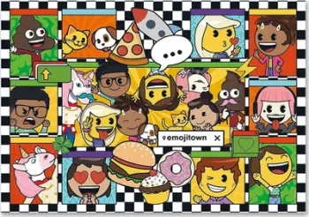 Puzzle Clementoni Supercolor Emoji Town 29066, 180 pjesë, për fëmijë 7 vjeç, shumëngjyrësh