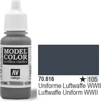Ngjyrë akrilike Vallejo Model Color 70816, Luftwaffe Uniform, 17ml, blu gri