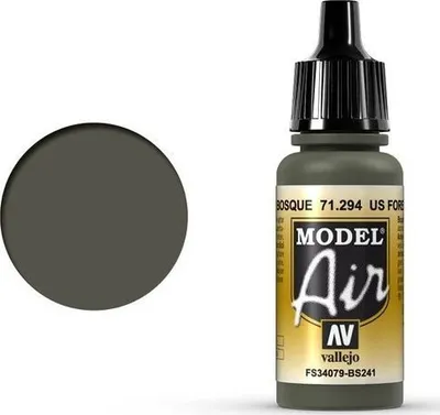 Bojë akrilike Vallejo Model Air US Forest Green, 17ml, mat, jeshile ushtarake - 1