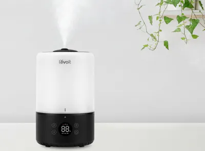 Lagështues ajri Levoit Dual200S Pro Smart, 3L, ekran LED, bardhë e zezë - 2
