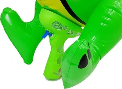 Lodër uji Lean Sport Dinosaur, pistoletë me balonë të fryrë, madhësi e madhe, jeshile portokalli - 3