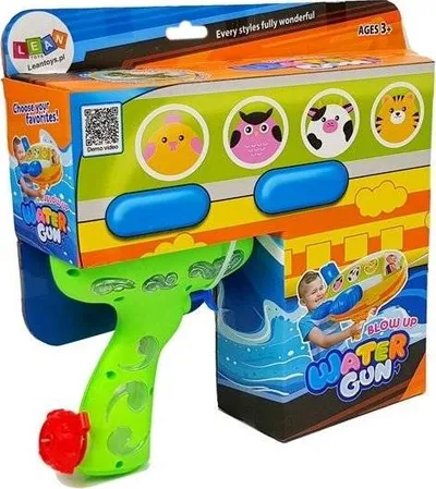 Lodër uji Lean Sport Dinosaur, pistoletë me balonë të fryrë, madhësi e madhe, jeshile portokalli - 4