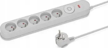 Shirit prizash MONTIS MT138-1,5, 5 dalje, kabllo 1.5m, gri