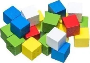 Blloqe druri shumëngjyrëshe Brewis, 1.5 cm, set 21 copë