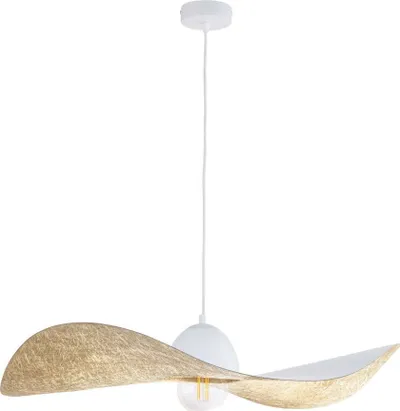 Lampë e varur Sigma Kapello L 32338, E27 60W, metal, e bardhë ari - 1