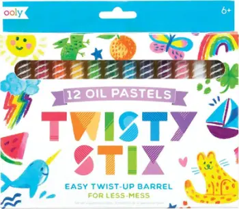 Set pastelë vaji Ooly Twisty Stix, 12 copë, për fëmijë, shumëngjyrësh