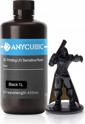 Rezina UV 3D Anycubic Standard Basic, 1L 1kg, 405nm, e zezë