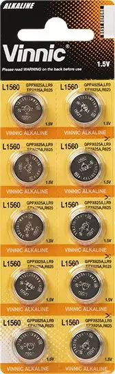 Bateri alkaline buton Maxell L1560, 1.5V, paketim 10 copë