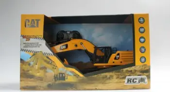 Lodër ekskavator me telekomandë Diecast Masters CAT, shkalla 1/24, metal, shumëngjyrësh