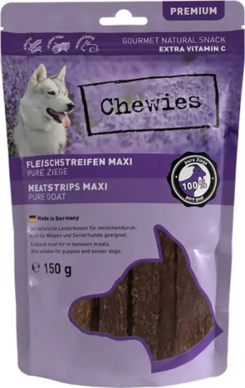 Shujta për qen Chewies Meat Strips Maxi, mish dhie, 150g