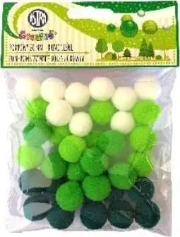 Pompom dekorativ Astra Forest Fleece, 20 mm, shumëngjyrësh