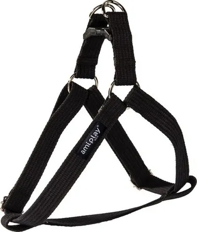 Shtrëngues qeni Ami Play Adjustable Cotton, XL 50-95cm, 30mm, i zi - 1