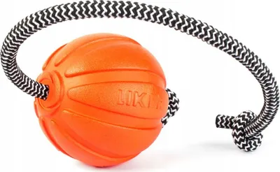 Lodër stërvitëse për qen Liker Cord, top me litar 5 cm, portokalli - 2