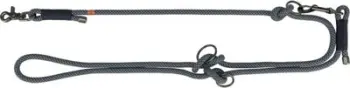 Litar rregullues për qen Trixie Soft Rope, i butë, i qëndrueshëm, gri