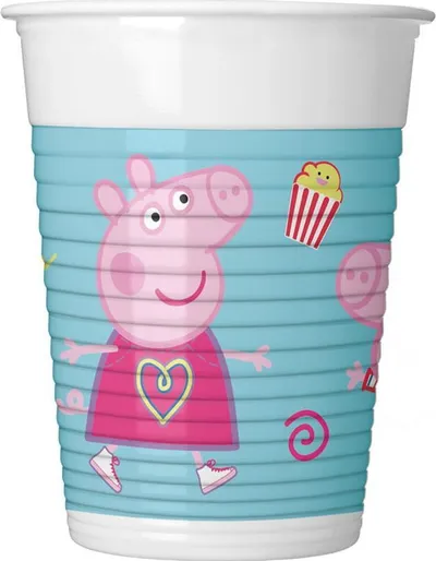 Gotë plastike Godan Peppa Pig, 200ml, set 8 copë, shumengjyrëshe - 1