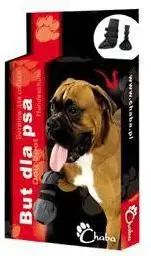 Këpucë mbrojtëse për qen Chaba SHOE FOR DOG 6, rezistente ndaj ujit, me shirit Velcro, e zezë