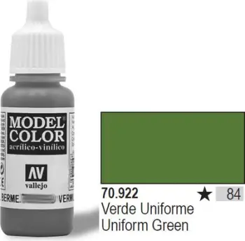 Bojë akrilike Vallejo Model Color US Uniform, 17ml, mat, jeshile ushtarake
