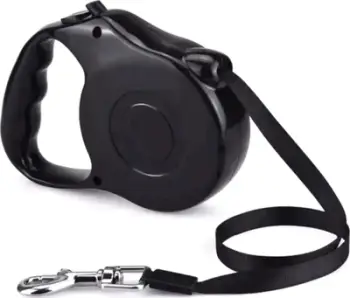 Zinxhir automatik për qen ZW23, 5m, sistem bllokimi, i zi