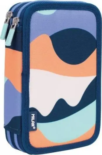Penar Milan Pencil Case THE FUN, 2 nivele, me pajisje, shumëngjyrësh