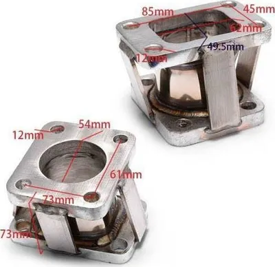 Flanxhë reduktimi turbo TurboWorks T3 në TD05, çelik inox - 2