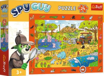 Puzzle për fëmijë Trefl Kids Spy Guy Safari Treflik Family, 24 copa, shumëngjyrësh