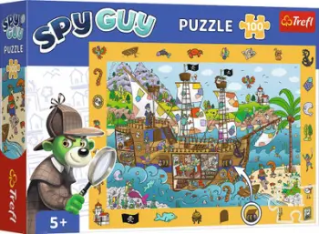 Puzzle Trefl Kids Spy Guy Pirate Ship Treflik Family, 100 copë, për fëmijë