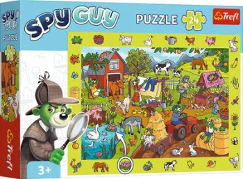 Puzzle për fëmijë Trefl Kids Spy Guy Farm Treflik Family, 24 copë