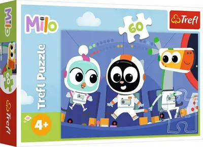 Puzzle Trefl Milo 17398, 60 pjesë, 33 x 22 cm, shumëngjyrëshe - 1