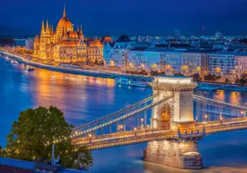 Puzzle me 500 copë Castorland B-53940 Budapest by Night, për të rritur, shumëngjyrësh